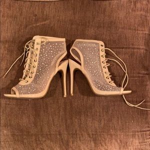 Bling Lace Up Heels
